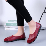 Naiste lamedad ehtsast nahast kingad Naiste kommiv&auml;rvi paadikingad Hingavad jalatsid Lamedad s&otilde;idujalatsid 35 veinipunane v&auml;rv