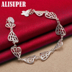 925 h&otilde;bedast &otilde;&otilde;nsast s&uuml;damest liblikas keti ripatsiga k&auml;ev&otilde;ru ehted 20cm