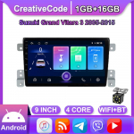 9-tolline 2-din autoraadio Suzuki Grand Vitara 3 2005-2015 multimeediumipleierile raamiga GPS-navigatsiooniga Android Auto raadio 1+16GB
