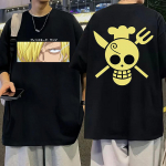 Anime Sanji T-s&auml;rgid Meeste Harajuku Mood T-s&auml;rk Unisex Puuvillane L&uuml;hikeste Varrukatega Avara T-s&auml;rk Suurem&otilde;&otilde;tmelised Topid Manga T&auml;navar&otilde;ivad XL