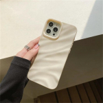 Luksuslik siidimustriga laineline telefoni&uuml;mbris iPhone'ile 15 14 13 11 12 Pro Max X XS XR 7 8 Plus SE P&otilde;rutuskindel kaitsev pehme tagakaas iPhone 15 Pro Max valge