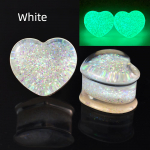 Glow in the Dark 2tk 6-50mm armsad s&uuml;dame k&otilde;rvatropid tunnelid m&otilde;&otilde;teriistad k&otilde;rvasirgendid laiendusega kehaehted naistele meestele 6mm valge