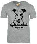 Greyhound Unisex T-s&auml;rk Dog Lover Present V kaelusega topp S