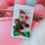 2/4 tk/komplekt Armas j&otilde;ulujuukseklamber kommid j&otilde;uluvana juuksen&otilde;el beebit&uuml;drukule peakate pardnokk, punane roheline juukseklamber 2pcs