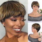 Naiste 8-tolline blond must ombre tukk l&uuml;hike parukas k&otilde;rge temperatuuriga s&uuml;nteetiline parukas vabaaja stiil