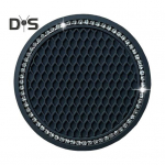 7 cm autotopsihoidja aluste &uuml;mmargune lilleline kontrollitud k&auml;rgstruktuuriga Bling kivist libisemisvastane kuumuskindel PVC veepudeli padjamatt maasturi veoauto sisemus C