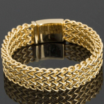 Luksuslik kollase kullav&auml;rvi k&auml;ev&otilde;ru meestele 18 mm lai roostevabast terasest meeste k&auml;ev&otilde;rud metallist ehted kingitused poiss-s&otilde;brale 23cm