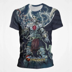 Thundercats 3D prinditud meeste/naiste y2k vabaaja mood &uuml;mara kaelusega T-s&auml;rgid lastele l&uuml;hikeste varrukatega topid Suvised &uuml;lisuured unisex riided 2XL