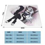 Helluva Boss Anime Tekid Samet Suvi S&uuml;gis Talv Seksikas Loona Multifunktsionaalne Soe Kattepleed Voodi Magamistoa Vaip T&uuml;kk 75x100cm 30x40inch