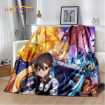 SAO Sword Art Online Anime Cartoon Pehme pl&uuml;&uuml;sist tekk, flanelltekk elutuppa magamistuppa voodi diivan piknikule lastele 75x100cm (30x40inch)