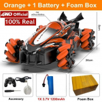 4WD Drift RC autoraadio žest induktsioonmuusika valgustrikk kaugjuhtimispult v&otilde;idus&otilde;idu 4x4 off Road Spray poiste m&auml;nguasjad lastele kingitused 1 battery oranž