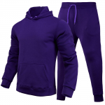 S&uuml;gistalvine dressi&uuml;likond Meeste 2-osalised t&auml;iskapuutsiga komplektid Meeste komplektid &Uuml;likond Meeste Fliisist Sport-Hoodie Dressip&uuml;ksid Kaheosalised komplektid L lilla