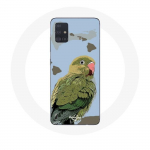 Samsung Galaxy A51 &uuml;mbris Parakeets Birds roheline