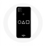 Xiaomi Redmi 9C &uuml;mbris Squid M&auml;ngu logos&uuml;mbolid ring ruut kolmnurk Must taust