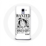 &Uuml;mbris Samsung Galaxy J6 2018 One Piece Manga uurimisplakatile Valge