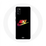 Coque pour Oppo A16 Nike Logo Couleur fond noir