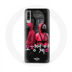 &Uuml;mbris Samsung Galaxy A50 Squid Game Plakatile maskeerib s&otilde;durite Korea logo