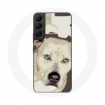 Valge &uuml;mbris Samsung Galaxy S21 FE Pitbull Dog jaoks