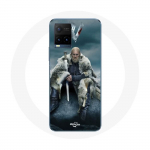 Coque pour Vivo Y21s 2021 / Y21 2021 Vikings S&eacute;rie Saison 6 Ragnar Lothbrok logo V Ep&eacute;e Gris Fond Brouillard