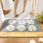 Daisy Print Mat Home Vannimatt Libisemisvastane Absorbent Vannitoavaip Pehme M&auml;luvahust vaip K&ouml;&ouml;k WC P&otilde;randa sisekujundus Pestav matt 40x60cm