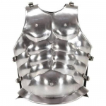 Roman Soldier Body Armour Cuirass Replica LARP Silver Steel 54 cm