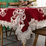 Disainer tikitud pitsist heegeldatud laudlina Elegantne euroopa maal&auml;hedane lilleline lauakaunistus Toolikate Laua jooksur ja riie 110*160cm