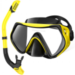 Kuivsnorgeldamiskomplekt Panoraamne laia vaatega uduvastane sukeldumismask Professionaalne snorgeldamisvarustus snorkelmask Silikoonist t&auml;iskuiv snorgeldamiskomplekt t&auml;iskasvanutele One Size