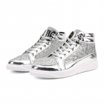 Kuum mood Kuldsed l&auml;ikivad peeglid Meeste kingad vabaaja klubi baar Glitter T&auml;navar&otilde;ivad Hip hop K&otilde;rged top Meeste tossud zapatos de hombre 39