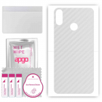 apgo Protective Skin Sticker for the back compatible with Cubot R11, Wrap Film, Foil, Vinyl - Pattern Transparent Carbon
