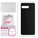 apgo Protective Skin Sticker for the back compatible with Asus ROG Phone 3 Strix, Wrap Film, Foil, Vinyl - Pattern Carbon Black