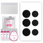 apgo Protective Skin Sticker for the back compatible with Apple AirTag, Wrap Film, Foil, Vinyl - Pattern Carbon Black