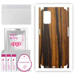 apgo Protective Skin Sticker for the back+sides compatible with Oppo A72, Full Wrap Film, Foil, Vinyl - Pattern Tigerwood
