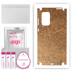 apgo Protective Skin Sticker for the back+sides compatible with Samsung Galaxy A73, Full Wrap Film, Foil, Vinyl - Pattern Rusty Copper