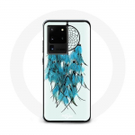 Coque pour Samsung Galaxy S20 Ultra Attrape R&ecirc;ve Bleu Fond Blanc