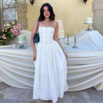 Naiste Design Sense seljata spaghetti rihmaga print anklipikkusega kleit V-kaelusega k&otilde;rge v&ouml;&ouml;kohaga L mitmev&auml;rviline