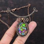 Fiesta Kingman t&uuml;rkiissin kaelakee vasktraadiga m&auml;hitud kaelakee mitme vaskse t&uuml;rkiissinise kaelakee reguleeritav kaelakee vaskv&auml;&auml;riskiviehted