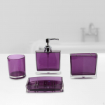 4 t&uuml;kki tassi hambaharja hoidiku komplekt Lotion Dosser Organiser Tualett-tarbed Suuvesi Vannituba lilla