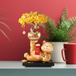 Fortune Tree Lucky Cat kuju ja kujukeste kunstikogu s&uuml;nnip&auml;evakingitus lauaplaadi kaunistus