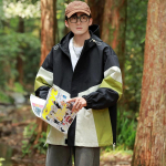 Mehed Patchwork Tuulejoped Kapuutsiga jakid Mantlid Vihmakindlad &Uuml;ler&otilde;ivad Kevad-S&uuml;gis Paar &Otilde;ues Matkajope 2XL roosa