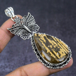 Ocean Jasper Gemstone 925 Steling Silver Jewelry Pendant 3.39 u8h83