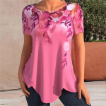 Naiste V-kaelusega T-s&auml;rk Suvine mood s&auml;rk Street Stripes 3d Print Oversized T-s&auml;rk Harajuku Y2k Loose Tee 5xl Naiste riided S