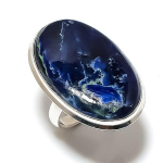 Sodalite Gemstone Handmade 925 Sterling Silver Gift Jewelry Ring Size 7 j1c16