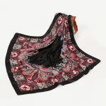 Naiste mood Ruut Vintage Print Satiin Kaelar&auml;t P&auml;ikesekindel sall Sall Sall Kvaliteetne 1tk 90*90cm 90-90cm