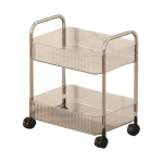 Liigutatav ratastega riiul Mitmekorruseline hoiurest Veerev k&auml;ru l&auml;bipaistev korv Korraldusk&auml;ru suupistete jaoks Kosmeetika Vannituba Dual Layer