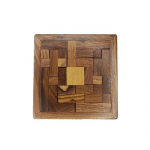 15,24 cm puidust 3D pusle, puidust m&auml;nguasjad ja 3D-m&otilde;istatused t&auml;iskasvanutele, &otilde;petlikud m&auml;ngud ruudu kujuga