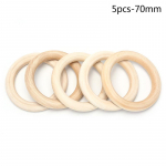 1 kott naturaalsest puidust ringid helmed puidust s&otilde;rmus isetehtud ehted k&auml;sit&ouml;&ouml; tegemine ise 5pcs-70mm