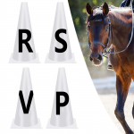 4x Dressage Cones Letters,Equestrian Athletes,Sturdy Easy to Set up,Equipment Lightweight Sports