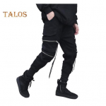 Meeste kaubap&uuml;ksid rihmaga t&otilde;mblukk Dekoratsioon lahtised pahkluudega, keskmise k&otilde;rgusega &uuml;hev&auml;rvilised mitmek&uuml;lgsed hiphopi t&auml;navar&otilde;ivad v&auml;lireisidele m&otilde;eldud spordip&uuml;ksid S must