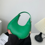 Aligator Half---moon &otilde;lakott naistele Moodne kaenlaaluse kott, disainiga naiste kaenlaaukott 21x6x21.5cm pruun