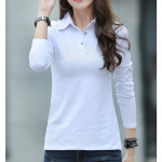 2024. aasta uus &otilde;huke &uuml;hev&auml;rviline puuvillane s&auml;rk, kaelus, naiste korea stiilis T-s&auml;rk POLO s&auml;rk, moesuund XL